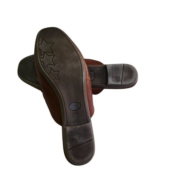 Enzo Tesoti Brown Leather Penny Loafer Mules made In Spain Size 41(9.5) - Picture 5 of 8